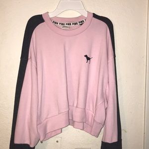 PINK cropped sweatshirt